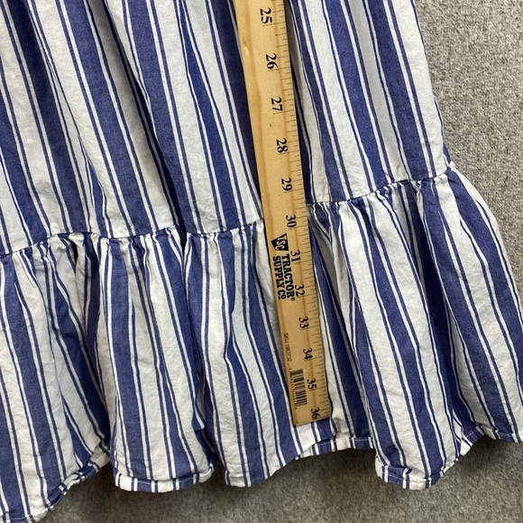 Madewell maxi dress size 6 boho nautical stripe tiered cottagecore coastal beach - Picture 8 of 13